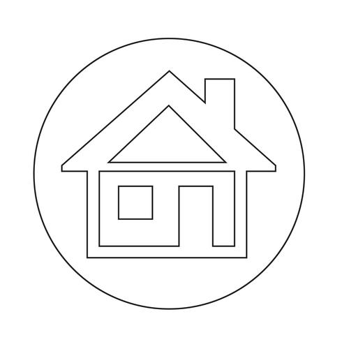 Real estate house icon vector