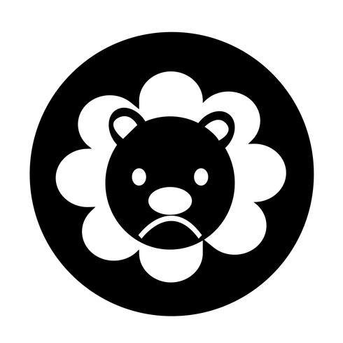 Cute Lion Icon vector