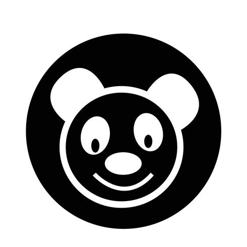 Cute panda Icon vector