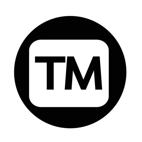 trademark button vector