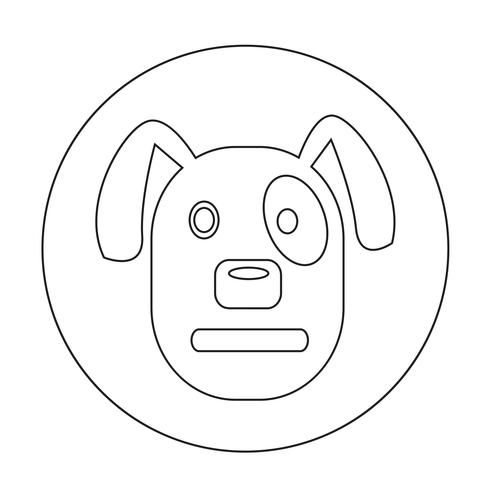 Icono de perro vector