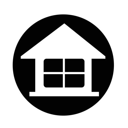 Real estate house icon vector