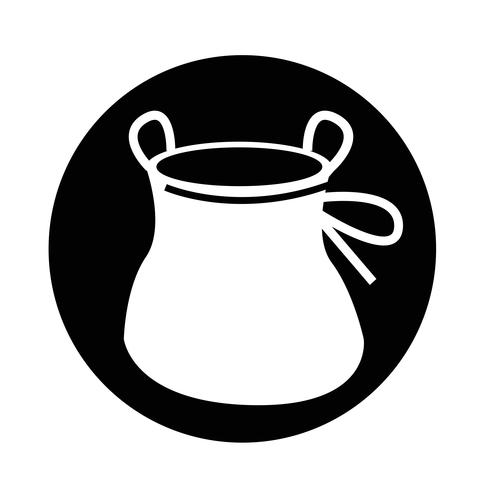 Chalk Bag climb icon vector