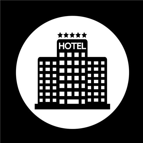 Icono de hotel vector