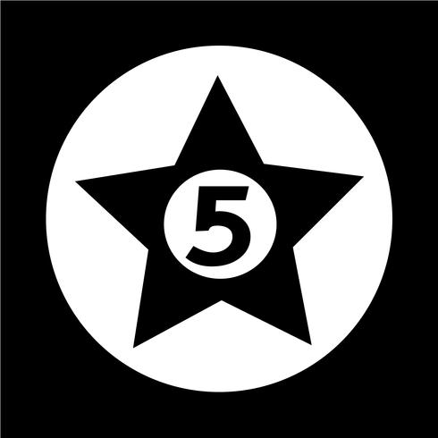 Hotel cinco estrellas Icon vector