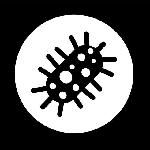 virus bacteria icon vector