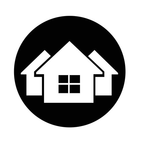 Real estate house icon vector