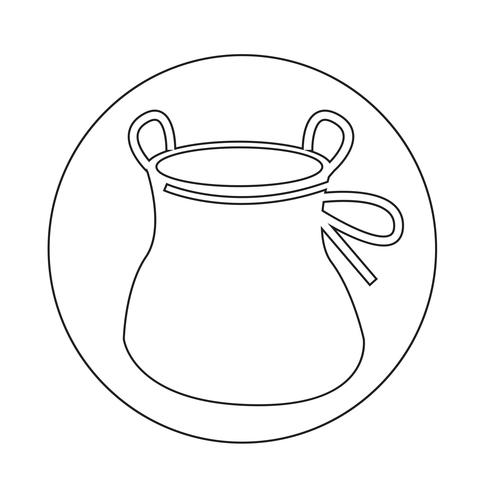 Chalk Bag climb icon vector