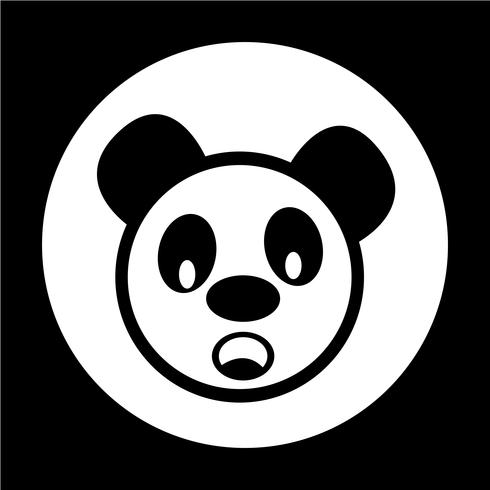 Cute panda Icon vector