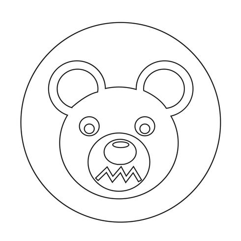 Icono de oso vector