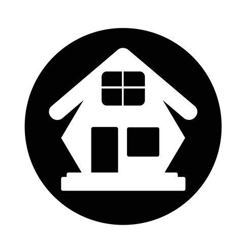 Real estate house icon vector