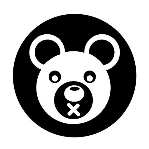 Icono de oso vector