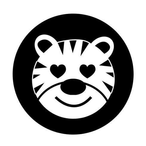 Icono de tigre vector