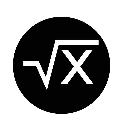 Icono de raíz cuadrada vector