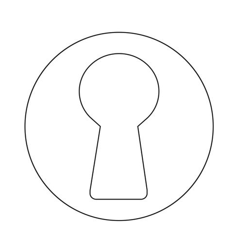 keyhole icon vector
