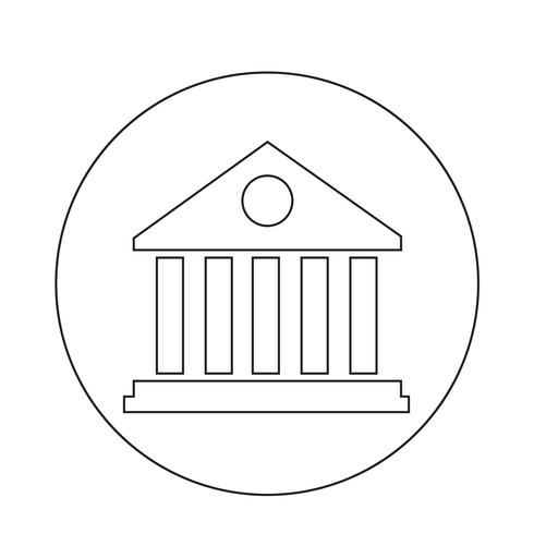 Icono de edificio de biblioteca vector