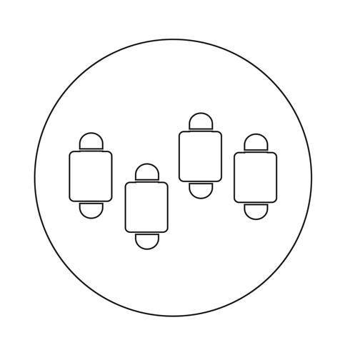 Diagrama simple icono de gráfico vector