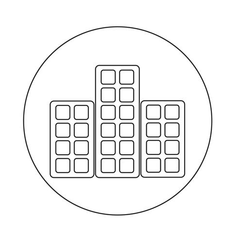 Real estate house icon vector