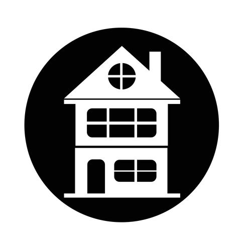 Real estate house icon vector