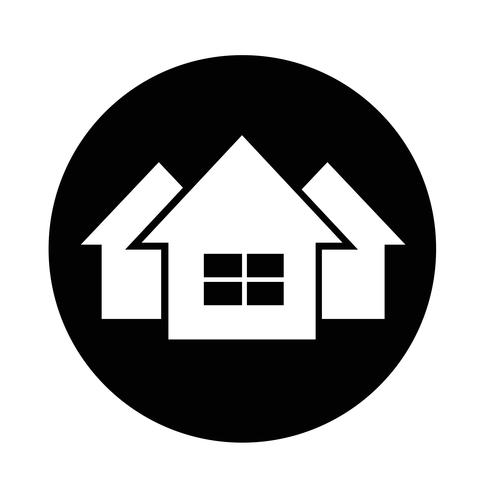 Real estate house icon vector