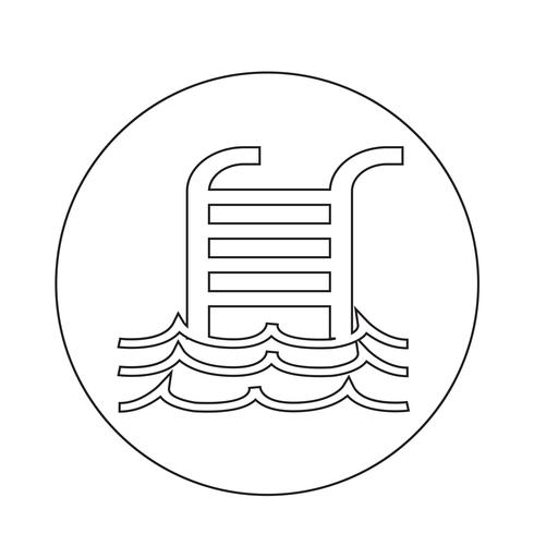 Icono de la piscina vector