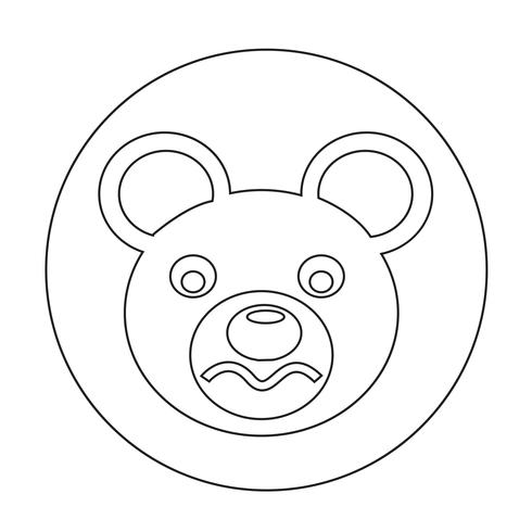 Icono de oso vector