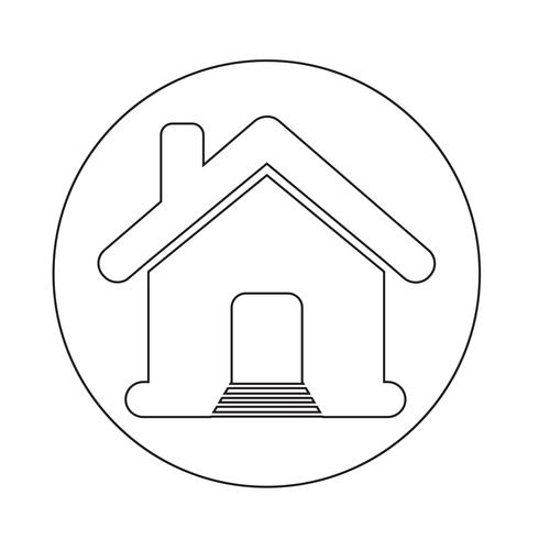 Icono de la casa de bienes raíces vector