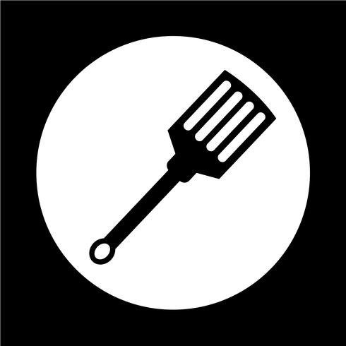 icono de cocina espátula vector