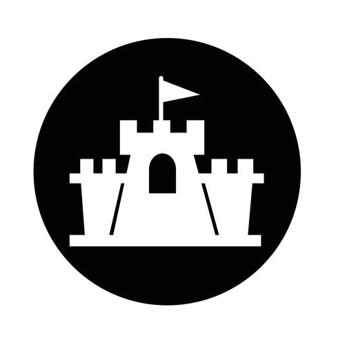 castle icon vector