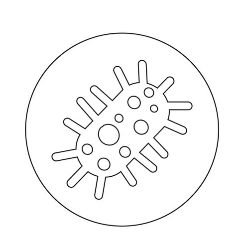 virus bacteria icon vector