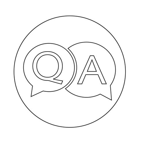 Question answer icon vector