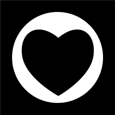 Heart icon vector