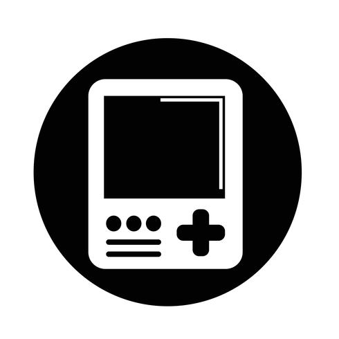 Icono de la consola de juegos portátil vector