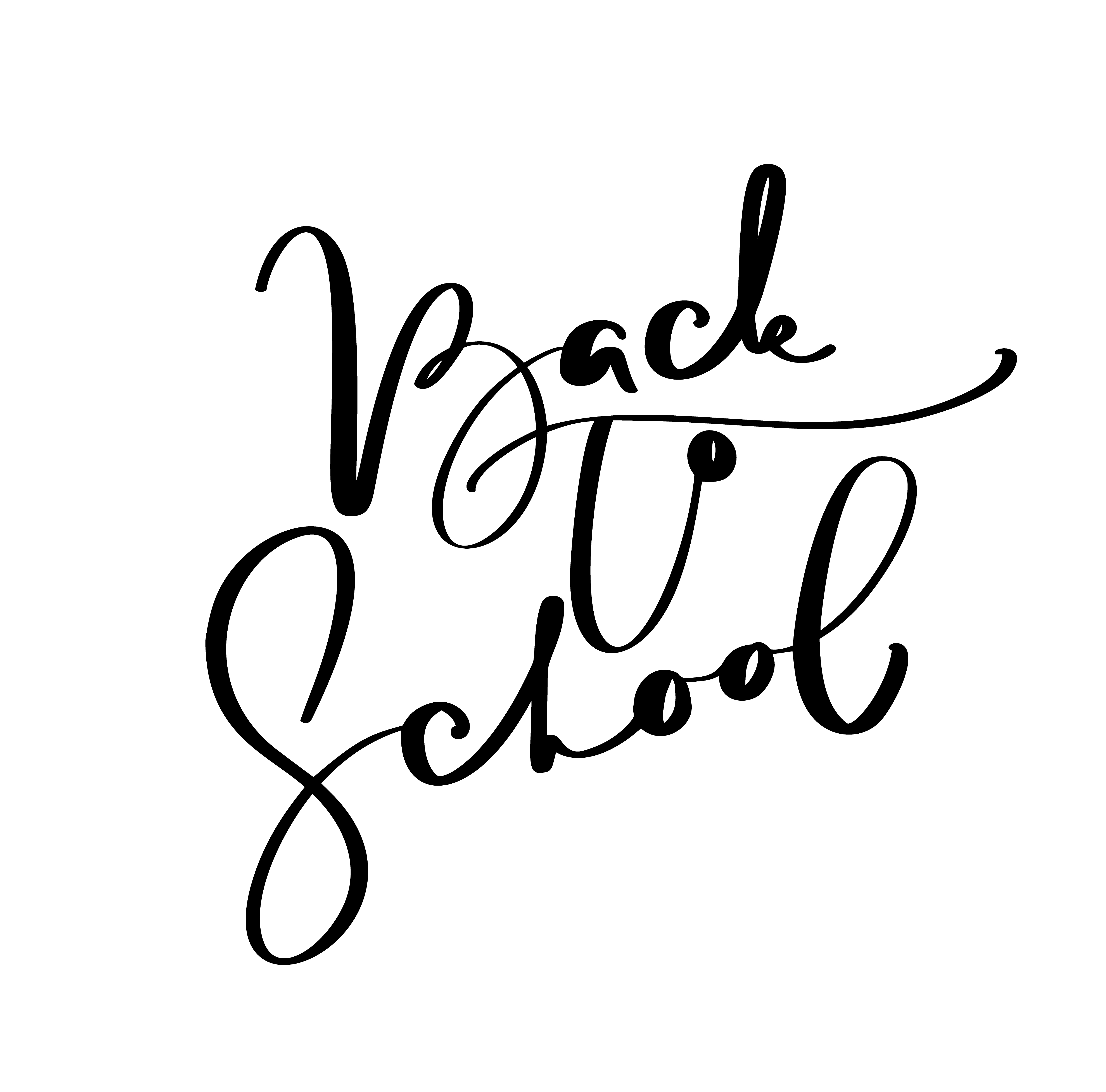 Back to school - lettering calligraphy phrase Vector Image