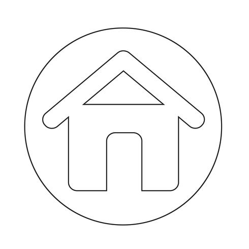 Real estate house icon vector