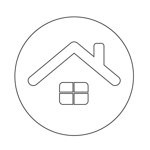 Real estate house icon vector