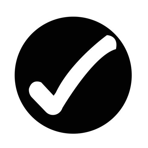Icono de botón de lista de verificación vector