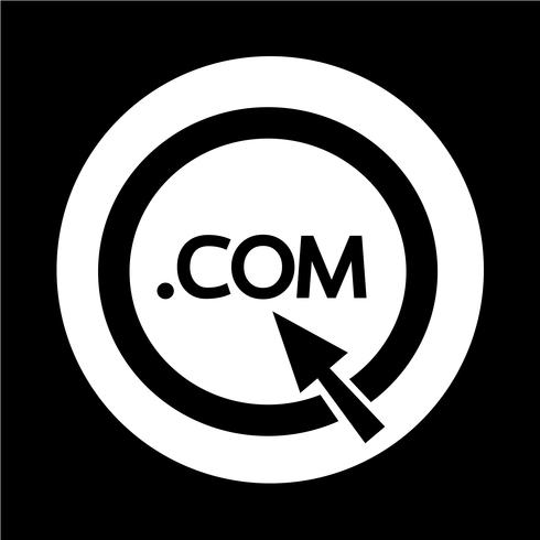 Domain dot COM sign icon vector