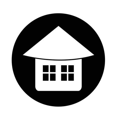 Real estate house icon vector