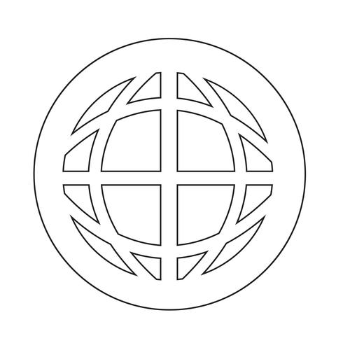 Icono de globo terráqueo vector
