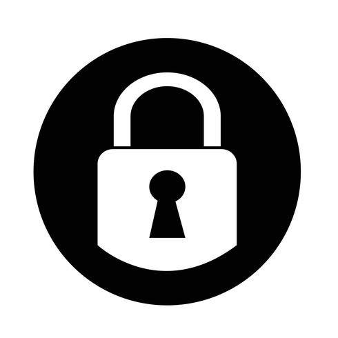 Padlock icon vector