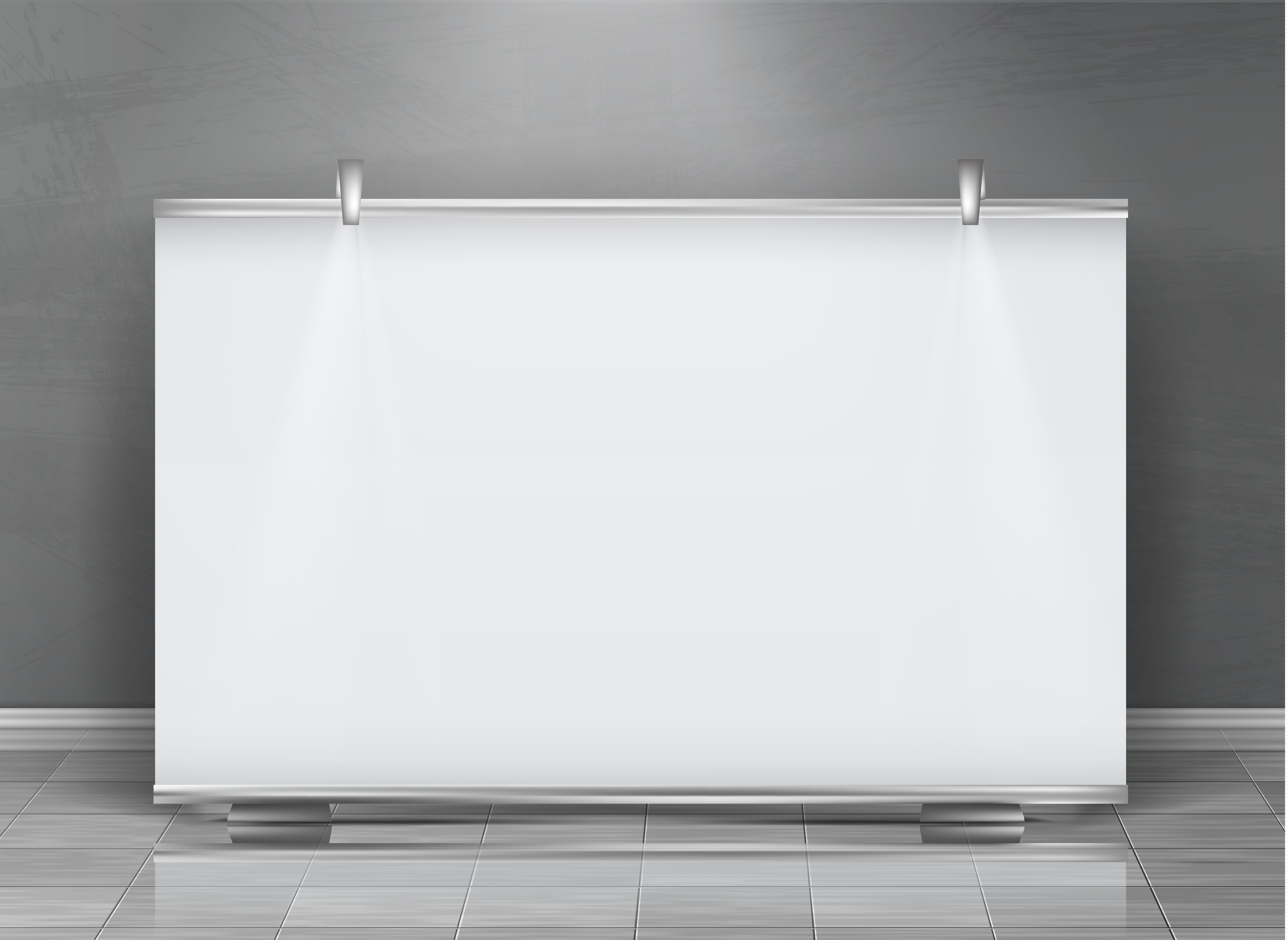 Download Vector blank roll up banner, horizontal stand - Download Free Vector Art, Stock Graphics & Images