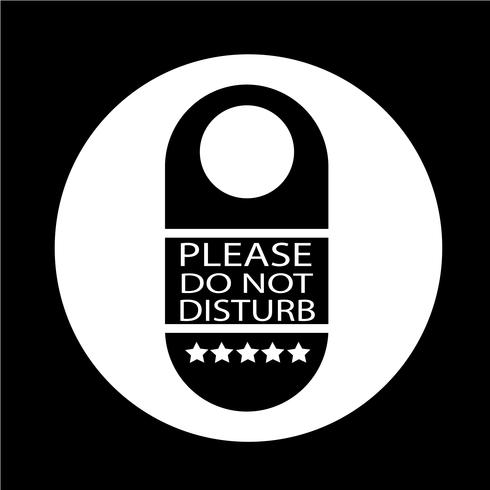 please do not disturb door hanger icon vector