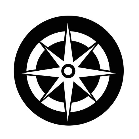 Compass icon vector