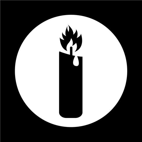 Candle icon vector