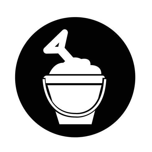 sand bucket icon vector