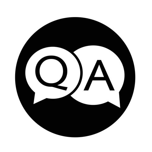 Question answer icon vector