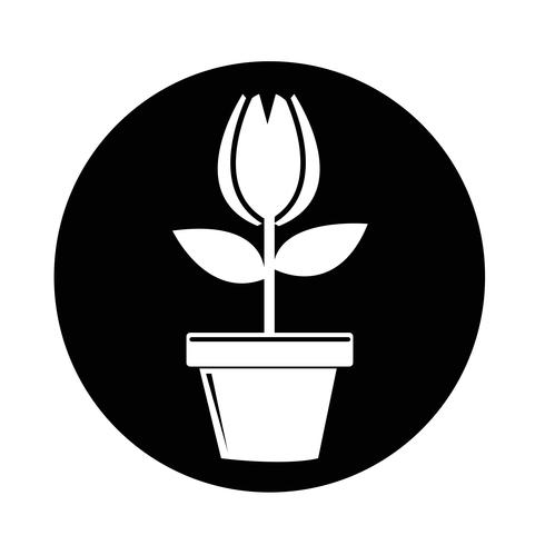 Flower Pot Icon vector