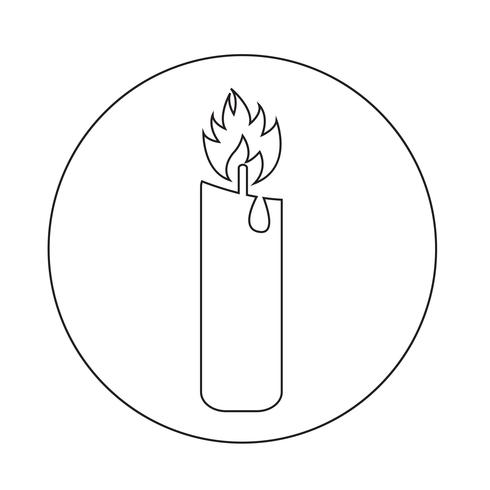 Candle icon vector