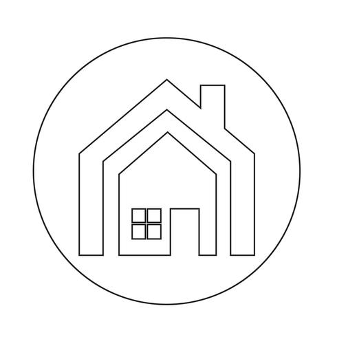 Real estate house icon vector